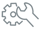 Gear and wrench icon