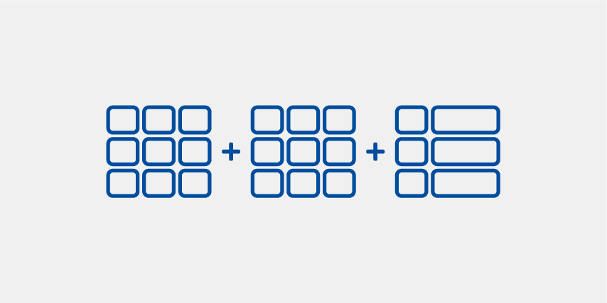 grid module, grid module, and list module