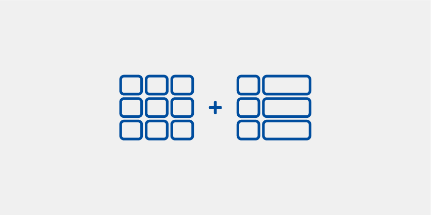 grid module and list module