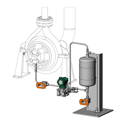 Mechanical Seal Support System, API Plan 65B Leakage Collection with Reservoir