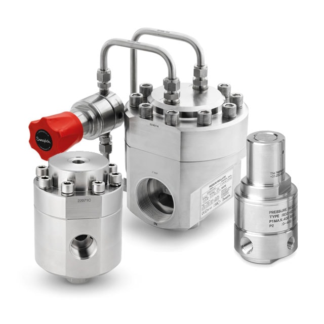 Pressure-reducing dome-loaded regulators