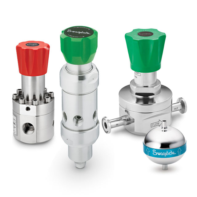 Pressure-reducing spring-loaded regulators