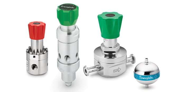 Pressure-reducing spring-loaded regulators