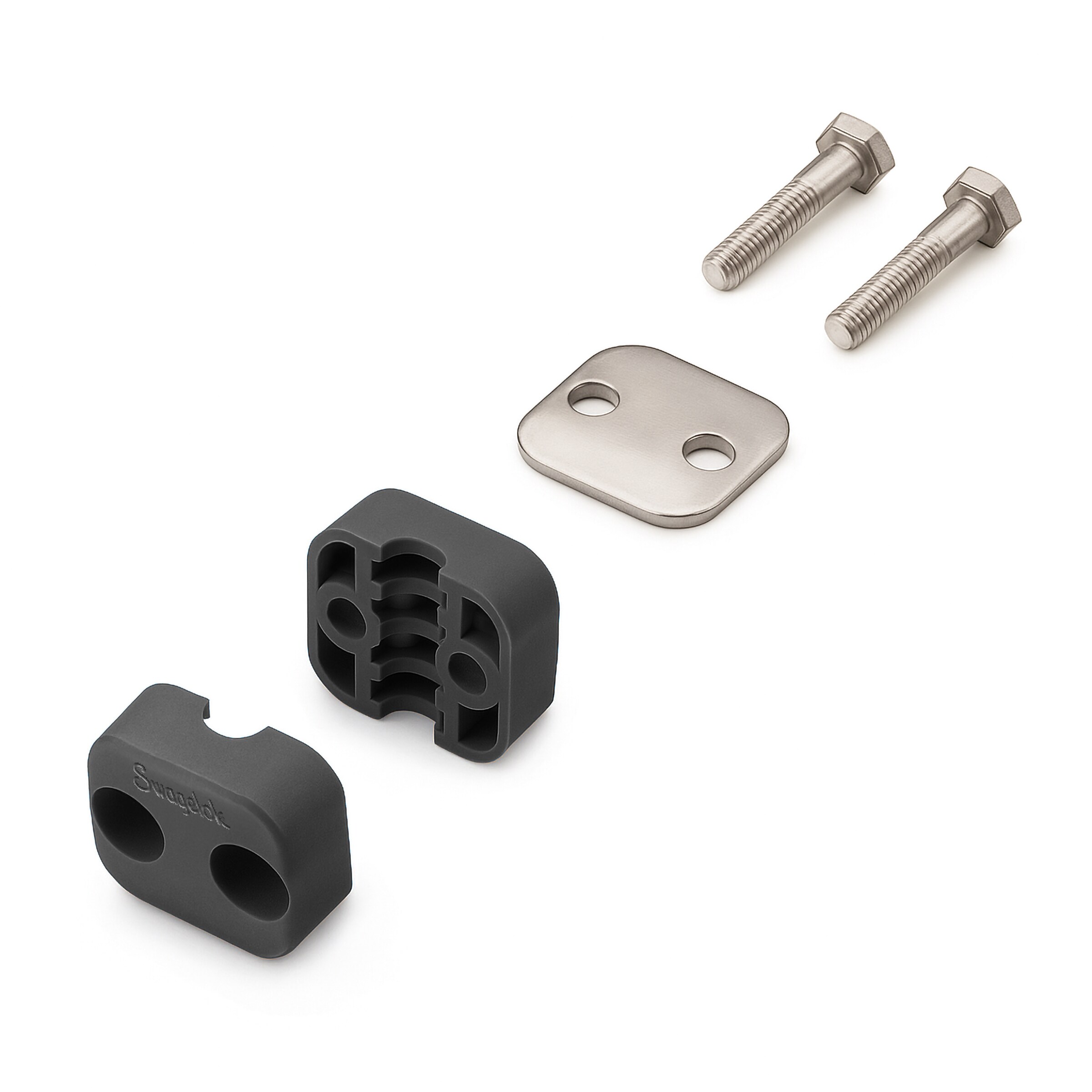 Bolted Plastic Clamp Tube Support Kit, 1/2 in. Tube Size