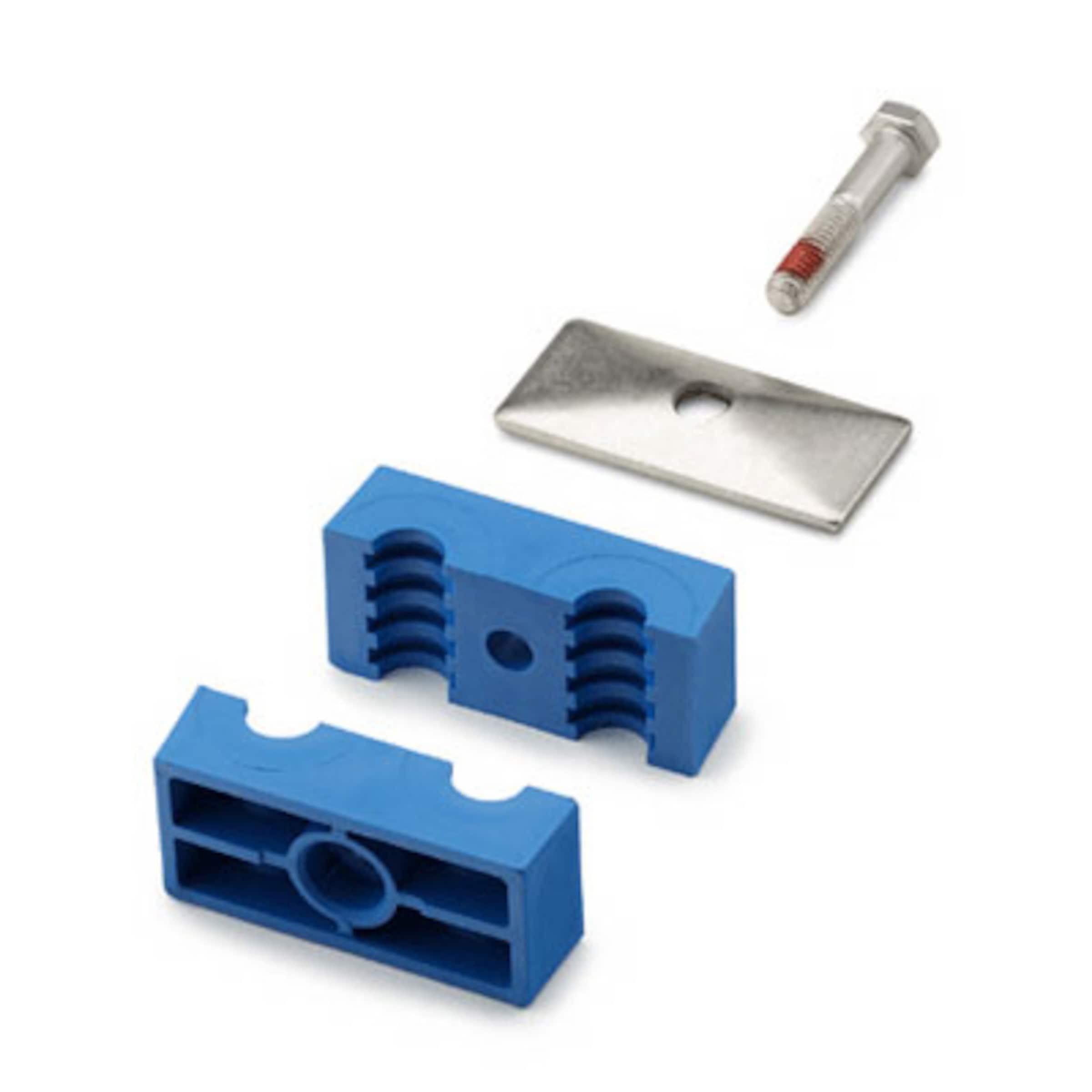Twin Bolted Plastic Clamp Tube Support Kit, 1/2 in. Tube Size