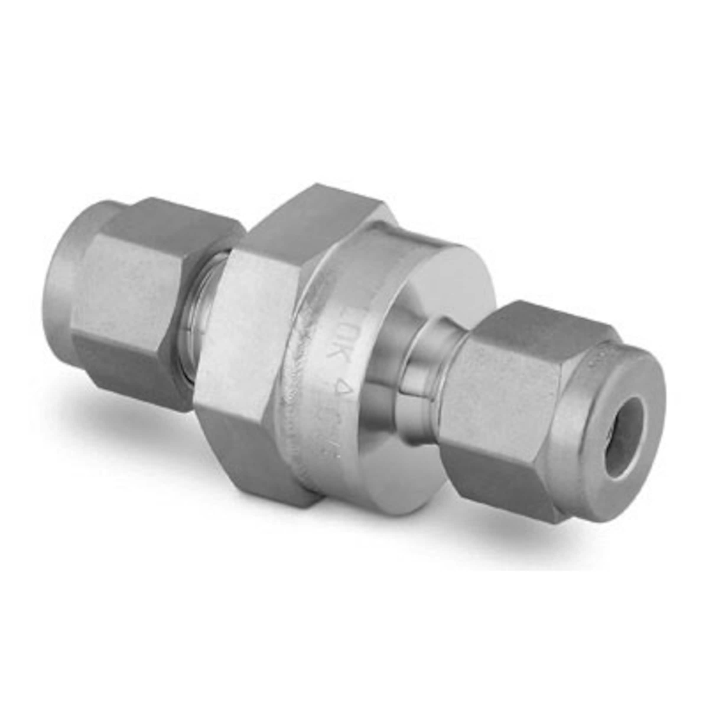 316L Stainless Steel High Purity Check Valve, 1/4 in. Swagelok Tube Fitting, SC11 Cleaned