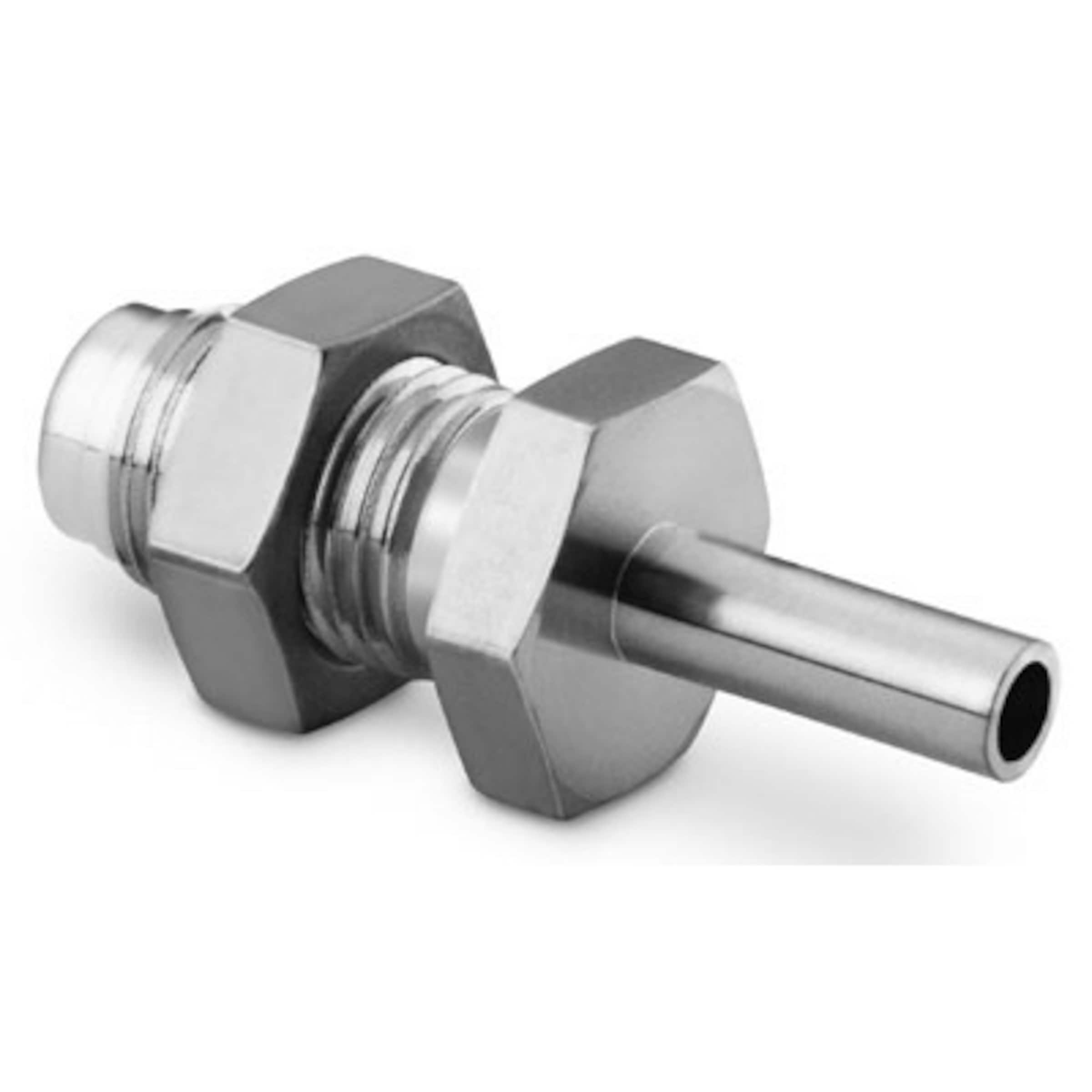 316L VAR VCR Face Seal Fitting, Short Tube Butt Weld Bulkhead Connector