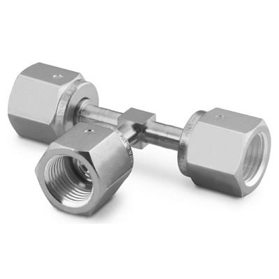 316L VARステンレス鋼製 溶接式VCR面シール継手、めすティー、1/4