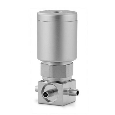 316L VIM-VAR UHP 3-Port Diaphragm Sealed Valve, C Flow Path, 1/4
