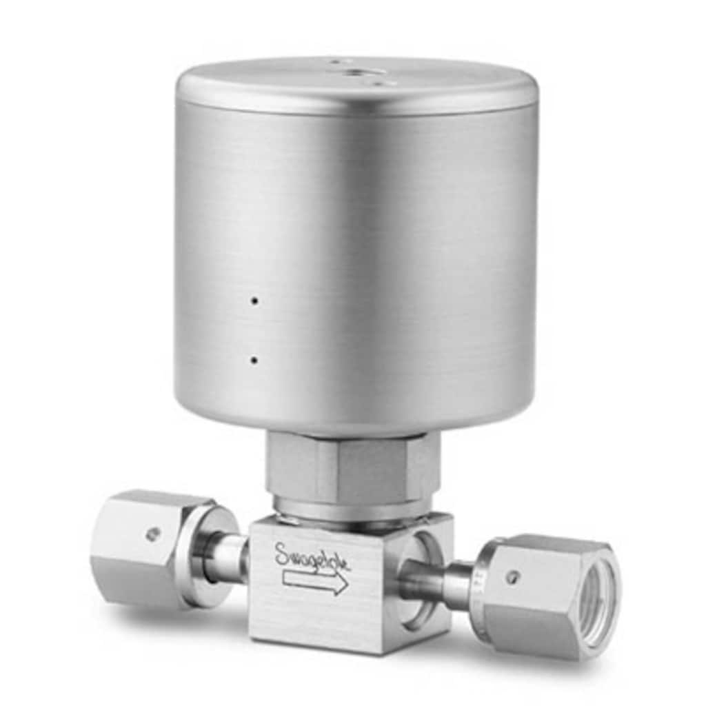 Válvulas — Válvulas de Diafragma — Válvulas de Diafragma de Ultra Alta Pureza y Alta Presión, Serie DPH — Modelo Recto, con Actuador