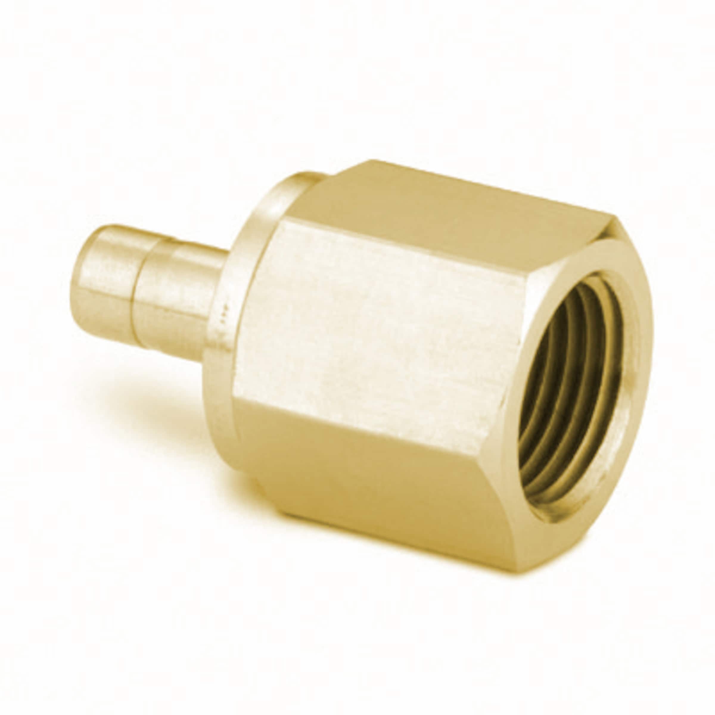 Brass Swagelok Tube Fitting, Female Tube Adapter, 6 mm Tube OD x 1/4 in