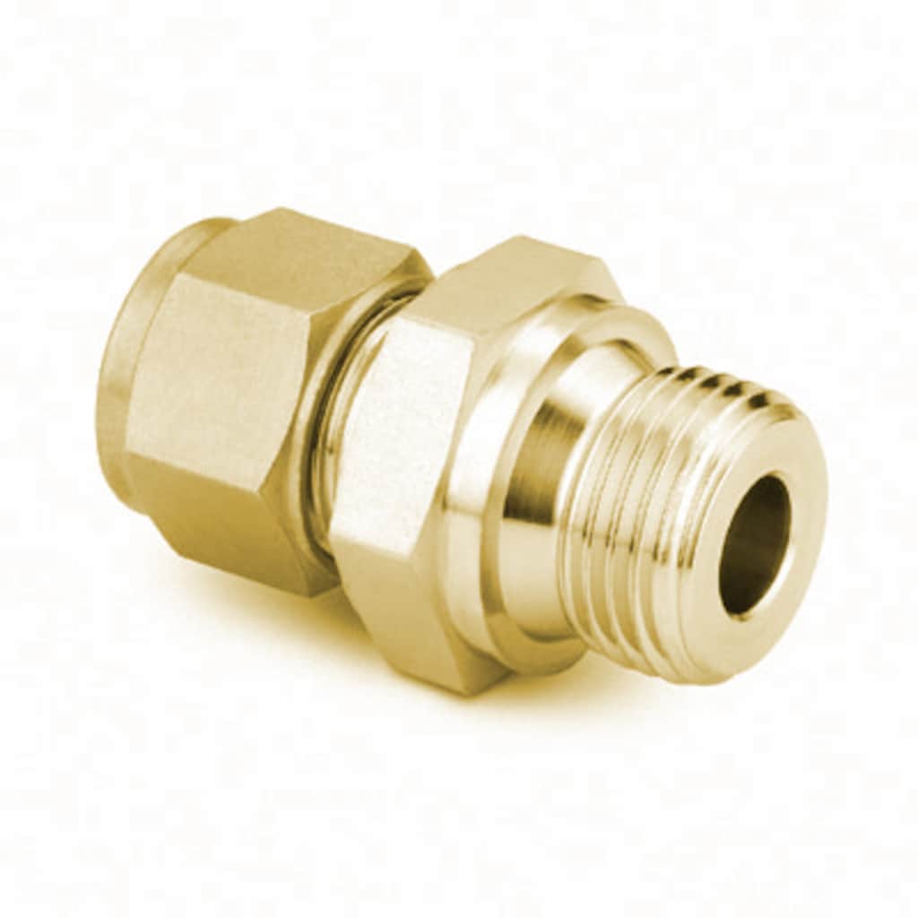 Brass Swagelok Tube Fitting, Male Connector, 12 mm Tube OD x 3/8 in