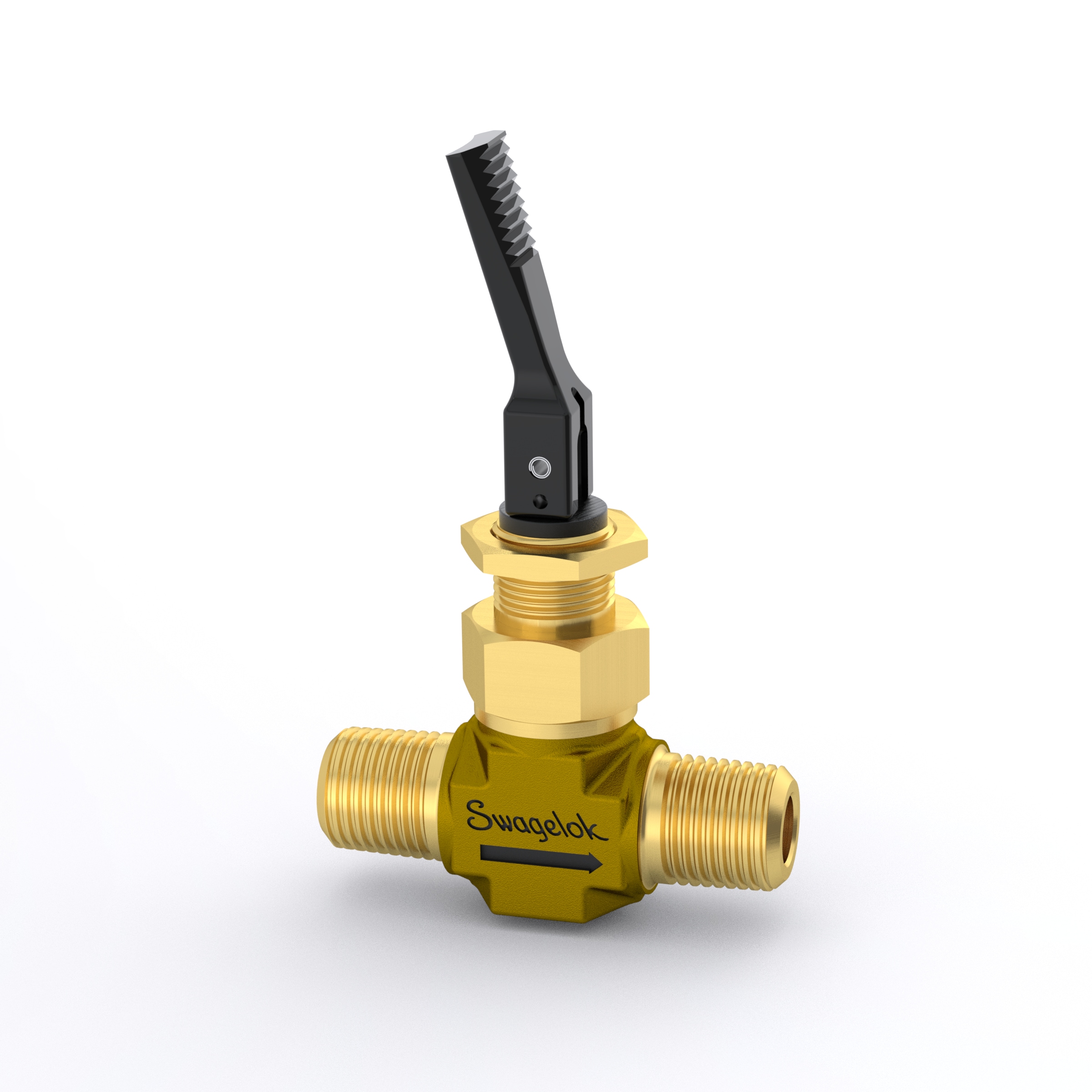 Brass Toggle Valve, 1/4 in. MNPT Toggle Valves Needle and Metering