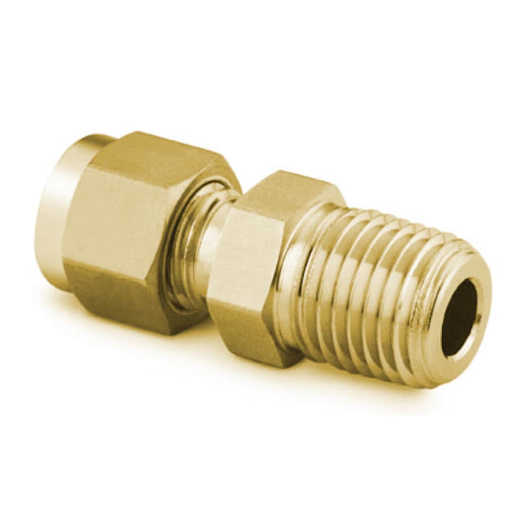 Brass Swagelok Tube Fitting, Male Connector, 1/4 in. Tube OD x 1/2 in. Male  NPT, Male Connectors, Tube Fittings and Adapters, Fittings, All  Products