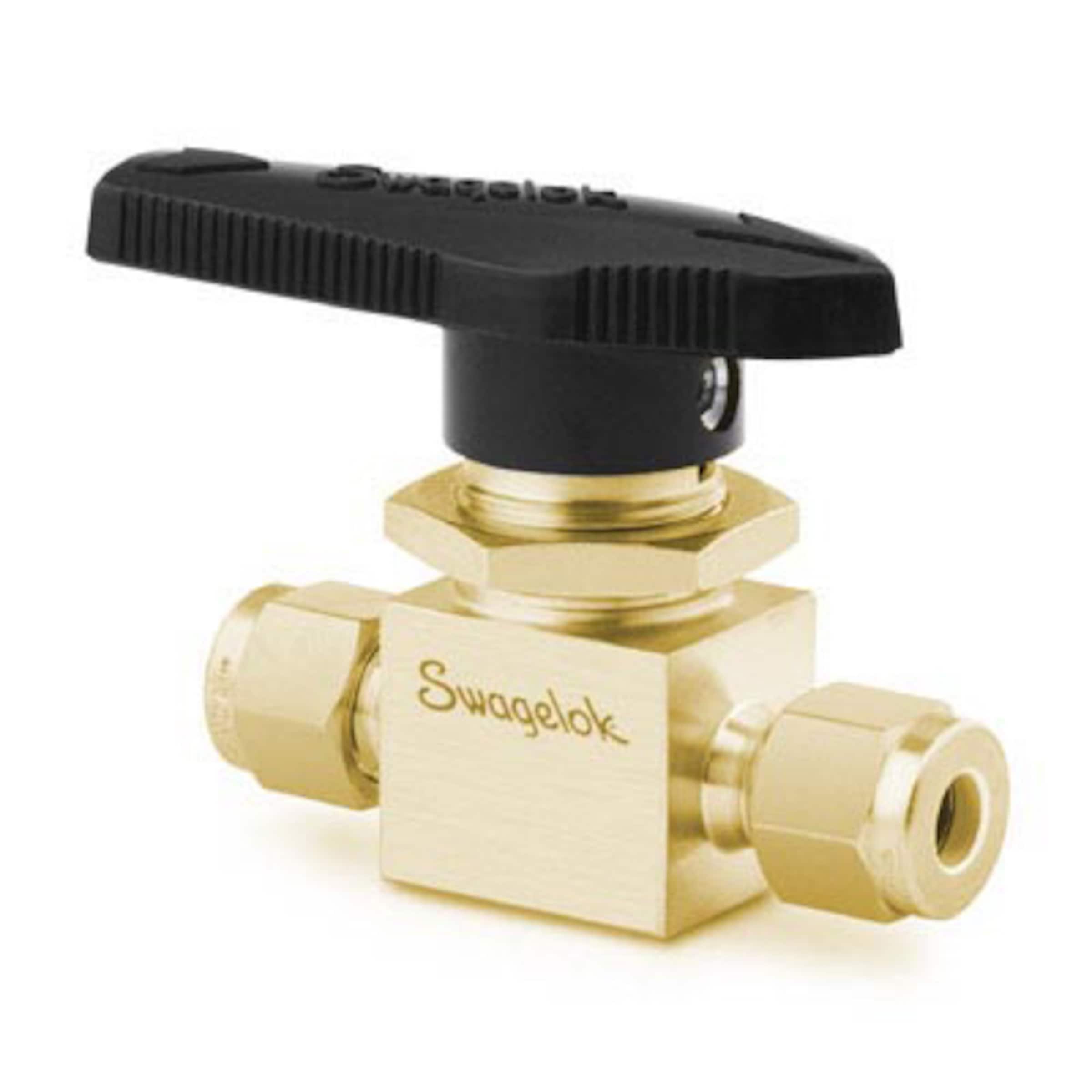 Brass 1-Piece 40 Series Ball Valve, 0.2 Cv, 1/8 in. Swagelok Tube Fitting, One-Piece Instrumentation Ball Valves, 40G and 40 Series, Ball and  Quarter-Turn Plug Valves, Valves, All Products