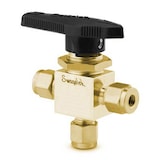 Ball and Quarter-Turn Plug Valves — One-Piece Instrumentation Ball Valves, 40G and 40 Series — 3-Wege Umschaltung