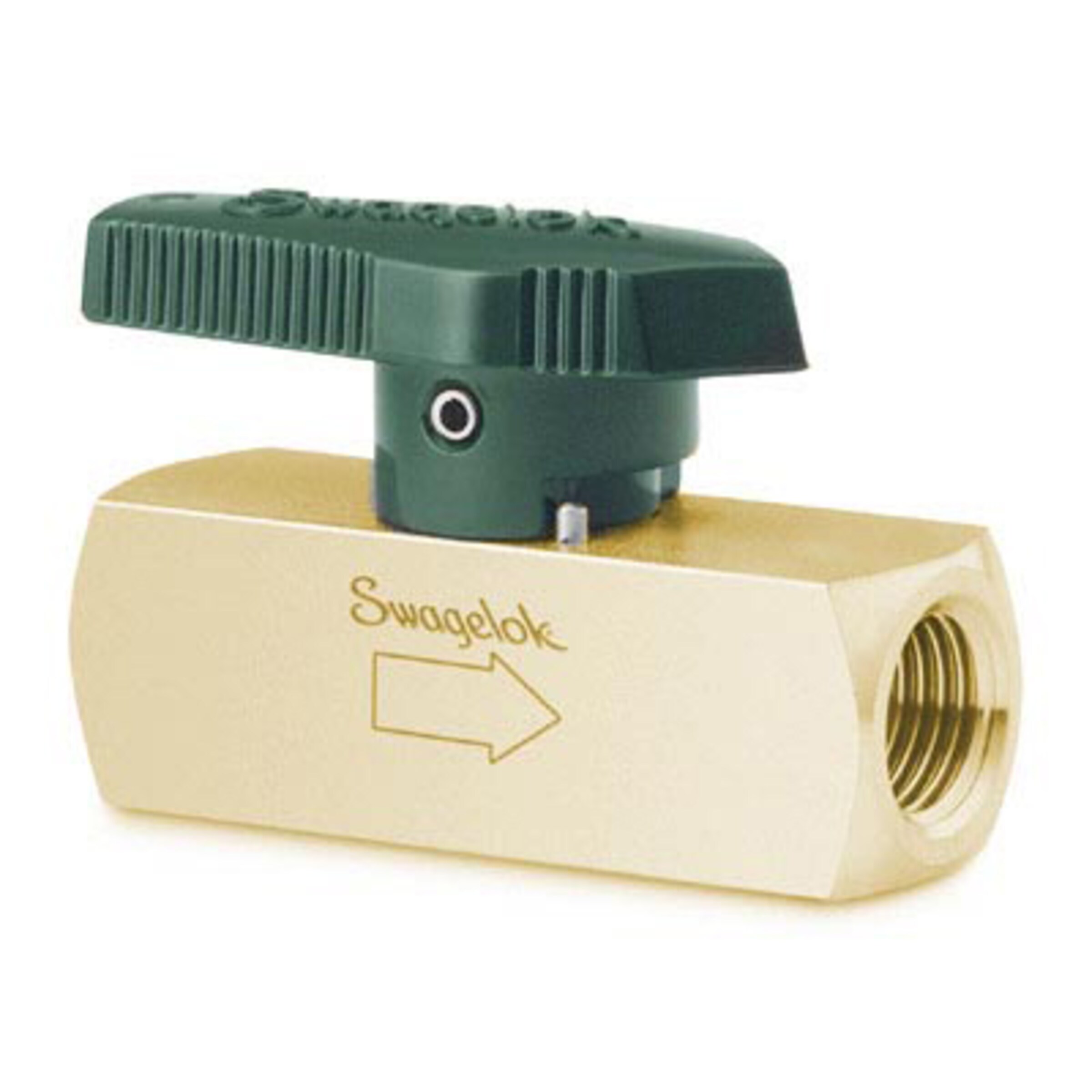 Brass QuarterTurn Instrument Plug Valve, 1/4 in. Female ISO, 0.9 Cv
