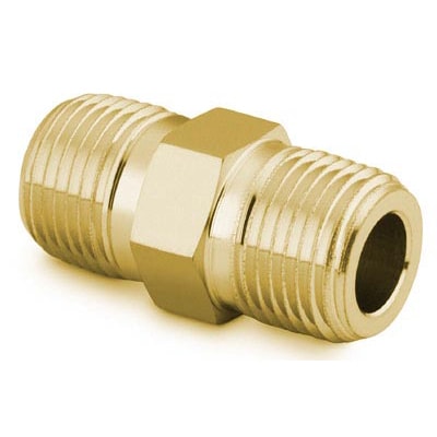 uxcell® Brass Male to Male Straight Pipe Hex Nipple Fitting G 1/8 G x G 1/8 Male Thread Connector 12pcs