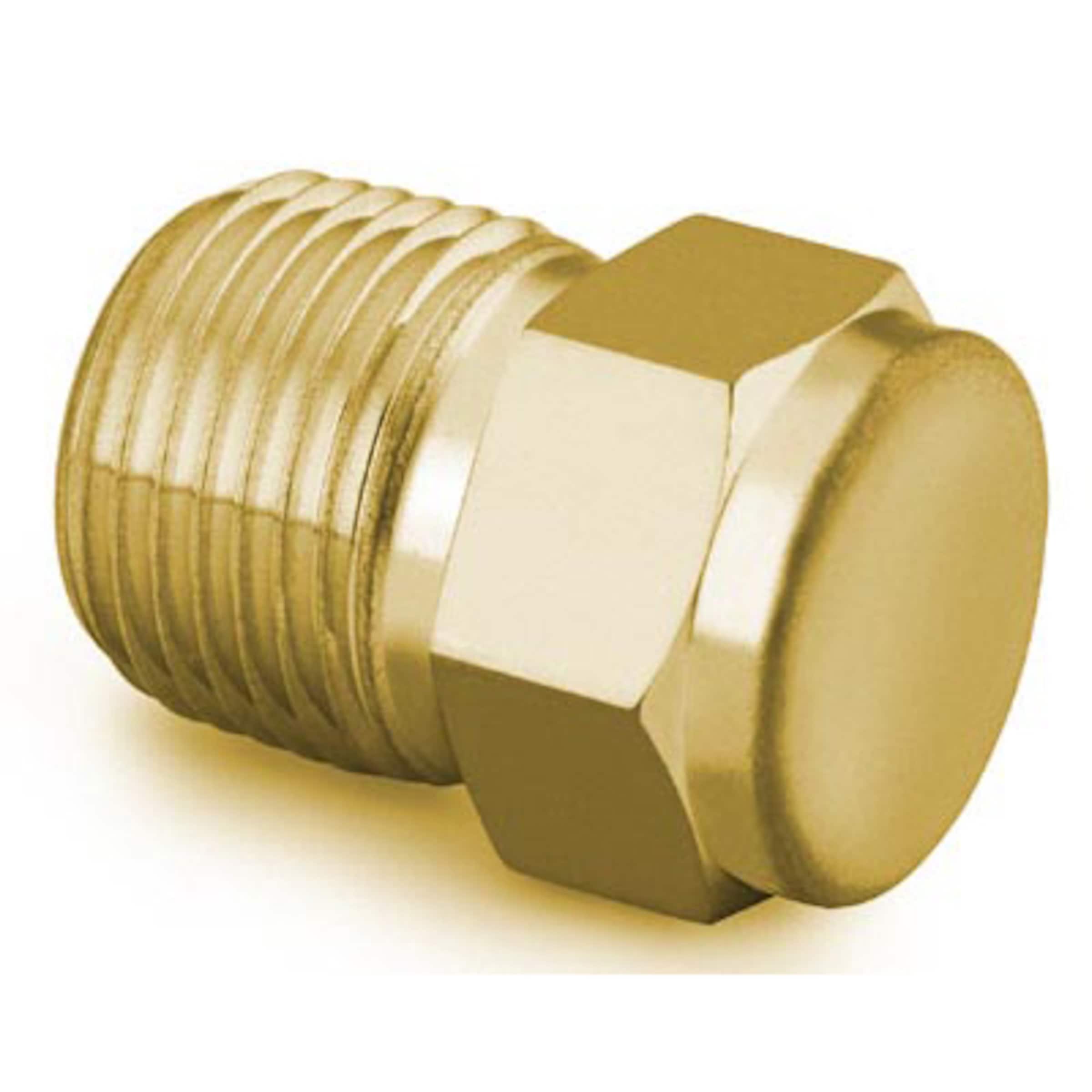 Brass Pipe Fitting, Pipe Plug, 1/2 in. Male NPT Caps and Plugs Pipe