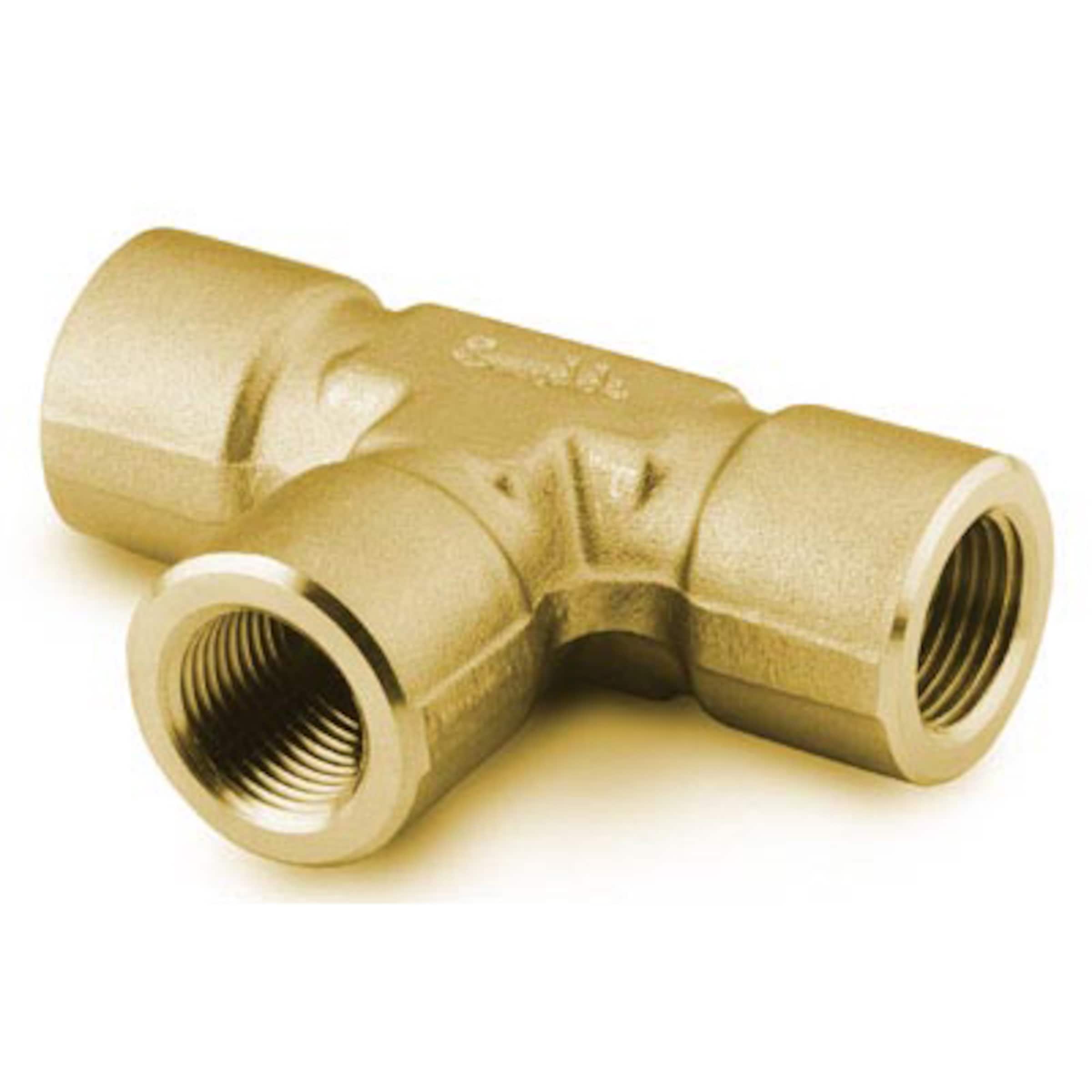 Swagelok Fitting, Brass, 1/4 to 1/4 NPT Male Connector, 10-pk