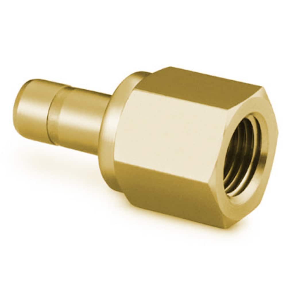 Adaptador hembra Swagelok de latón, 1/2 pulg. OD x 1/2 pulg. NPT hembra