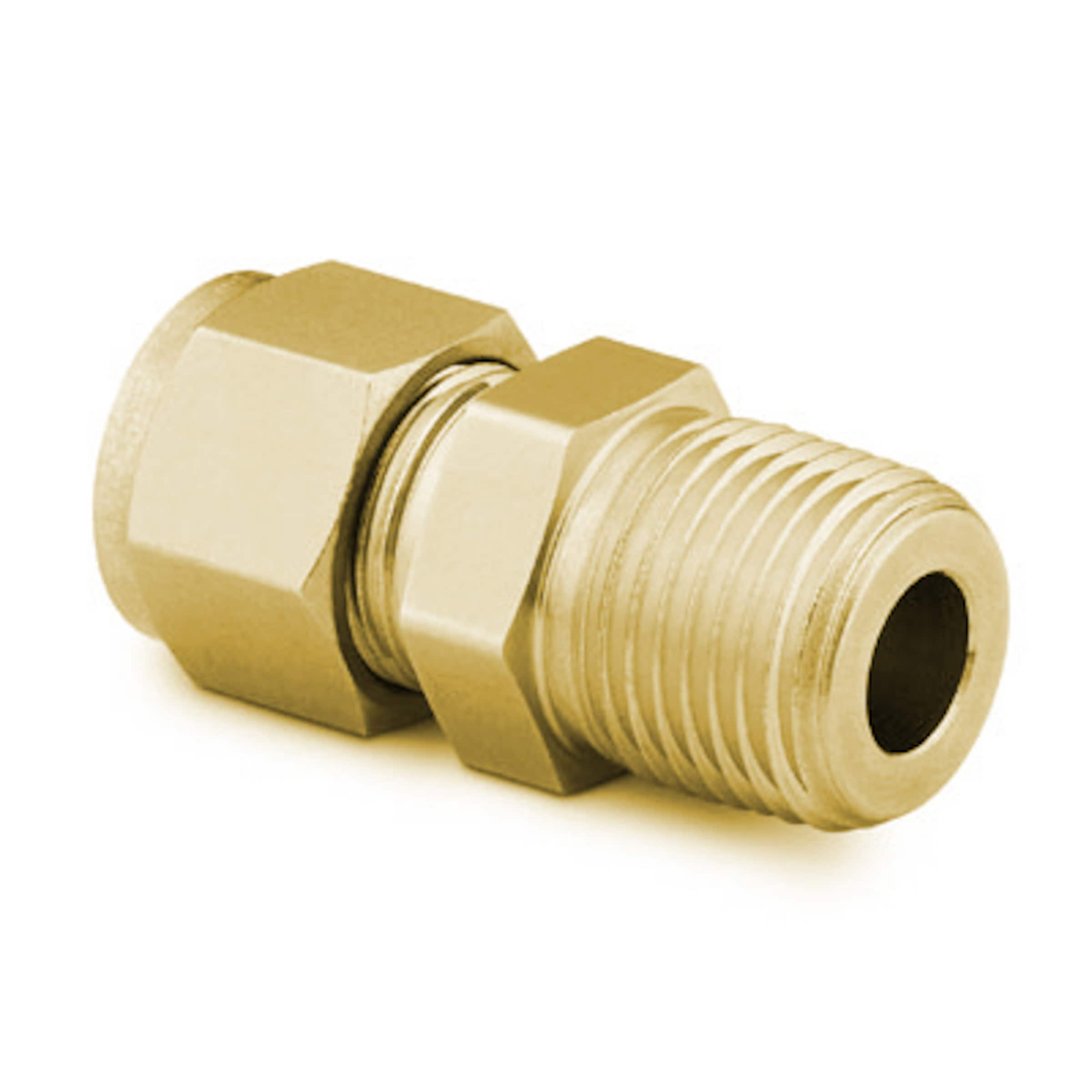 Brass Swagelok Tube Fitting, Male Connector, 1/2 in. Tube OD x 3/8 in ...