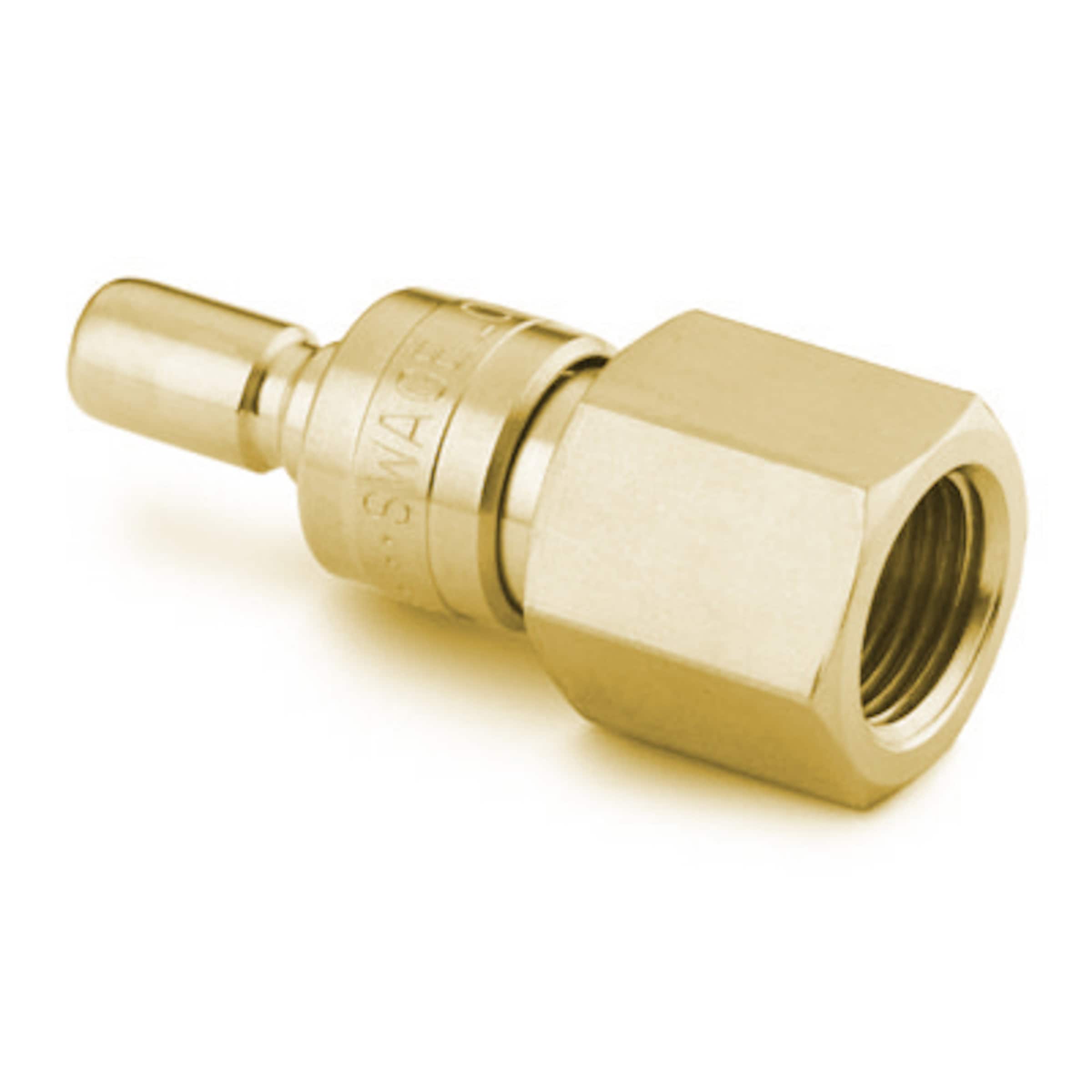 Brass Instrumentation Quick Connect Stem without Valve, 0.9 Cv, 1/4 in. Female NPT