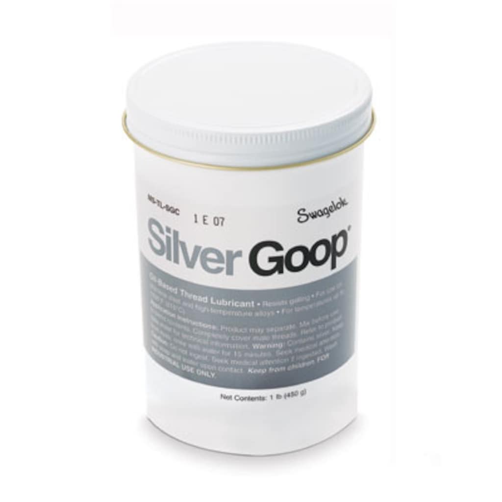Lubricante para roscas Silver Goop™, base de aceite, lata de 450 g (1 lb.)