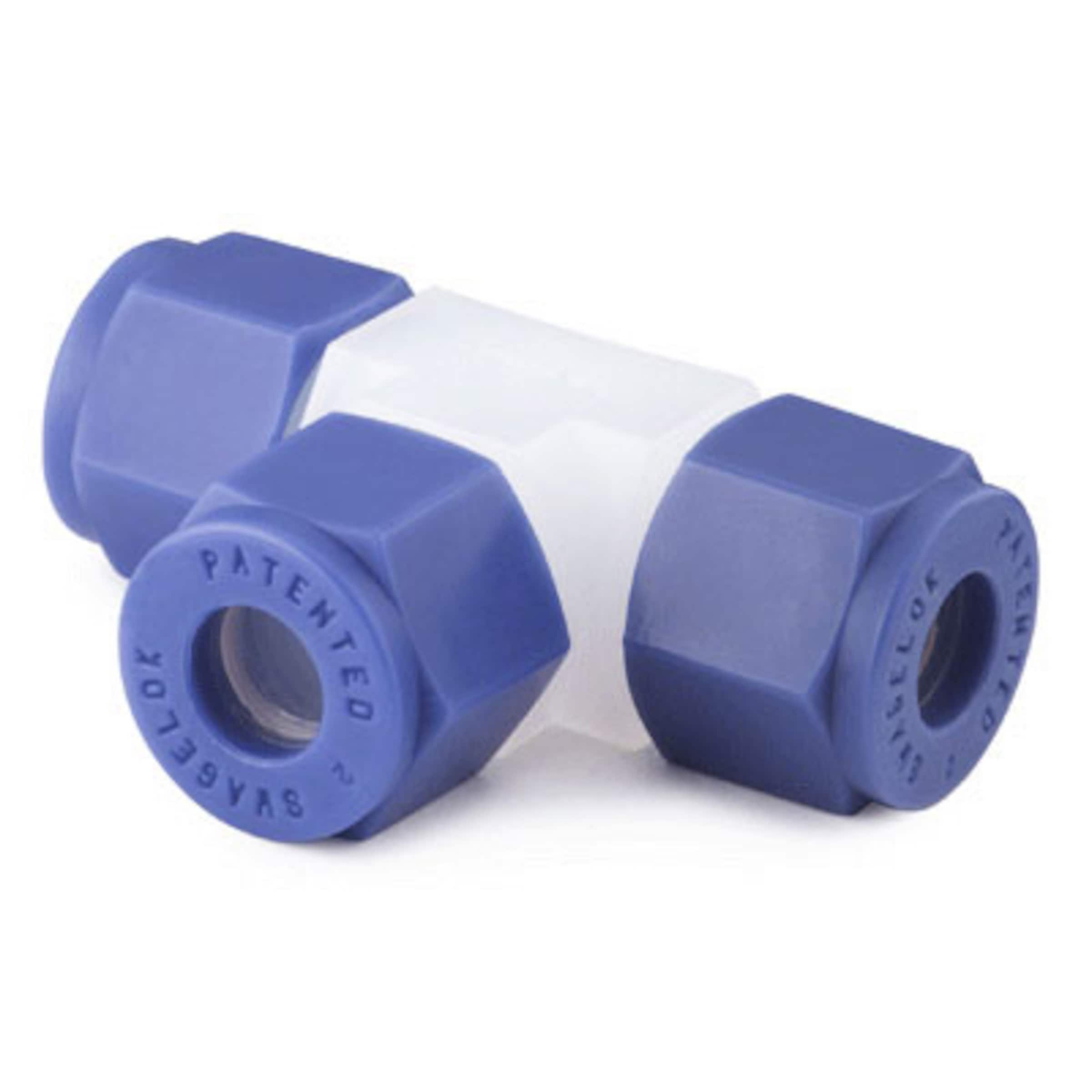 PFA Swagelok Tube Fitting, Union Tee, 1/4 in. Tube Fitting Unions