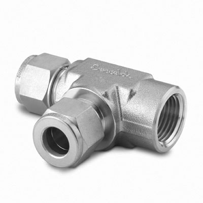 Swagelok ステンレス鋼製チューブ継手　12個 ステンレス鋼製 Swagelokチューブ継手、めすラン・ティー、チューブ外