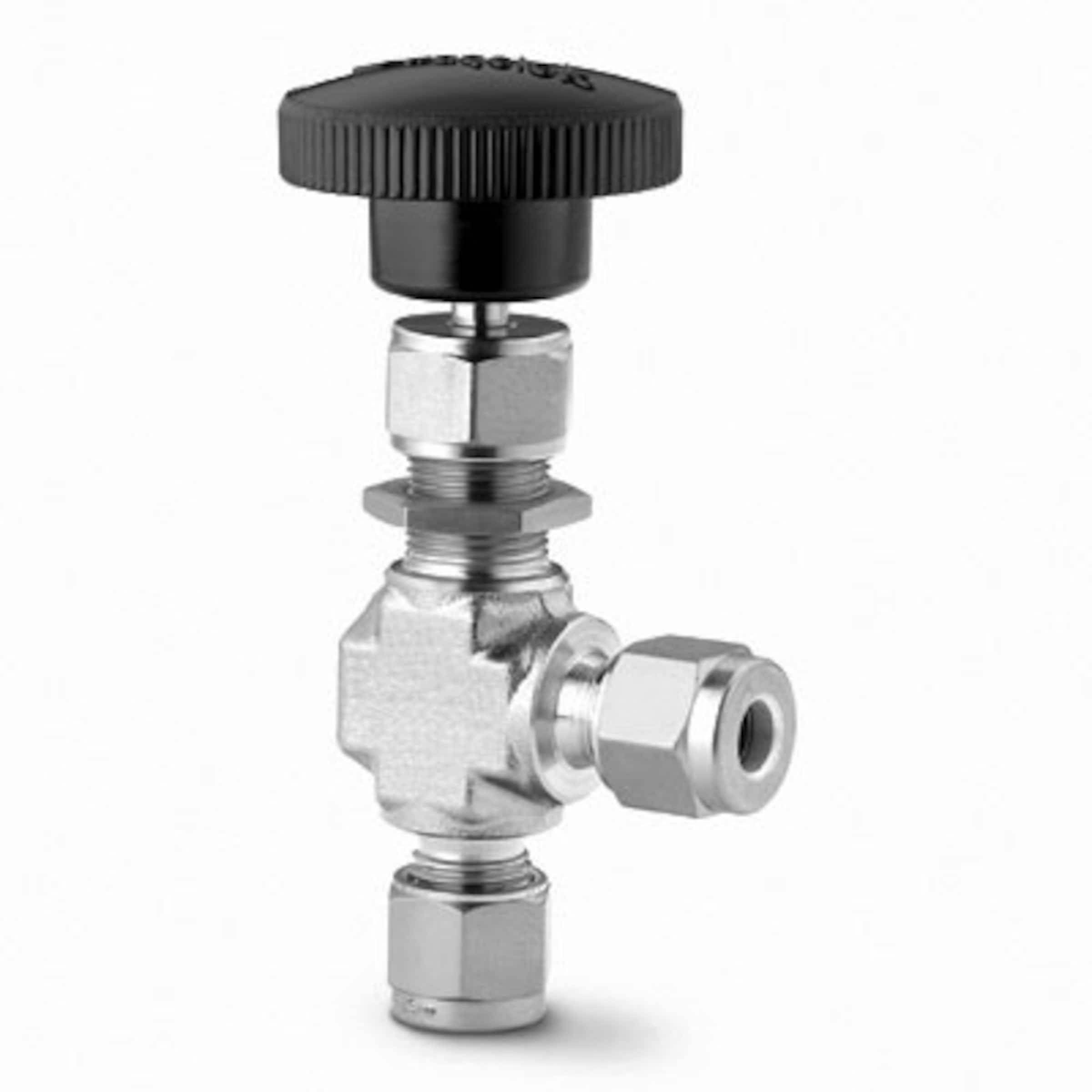 Stainless Steel Integral AnglePattern Needle Valve, 8 mm