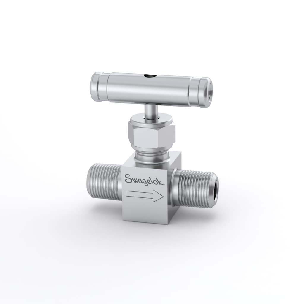 Stainless Steel Integral Bonnet Needle Valve, 0.21 Cv, 1/4