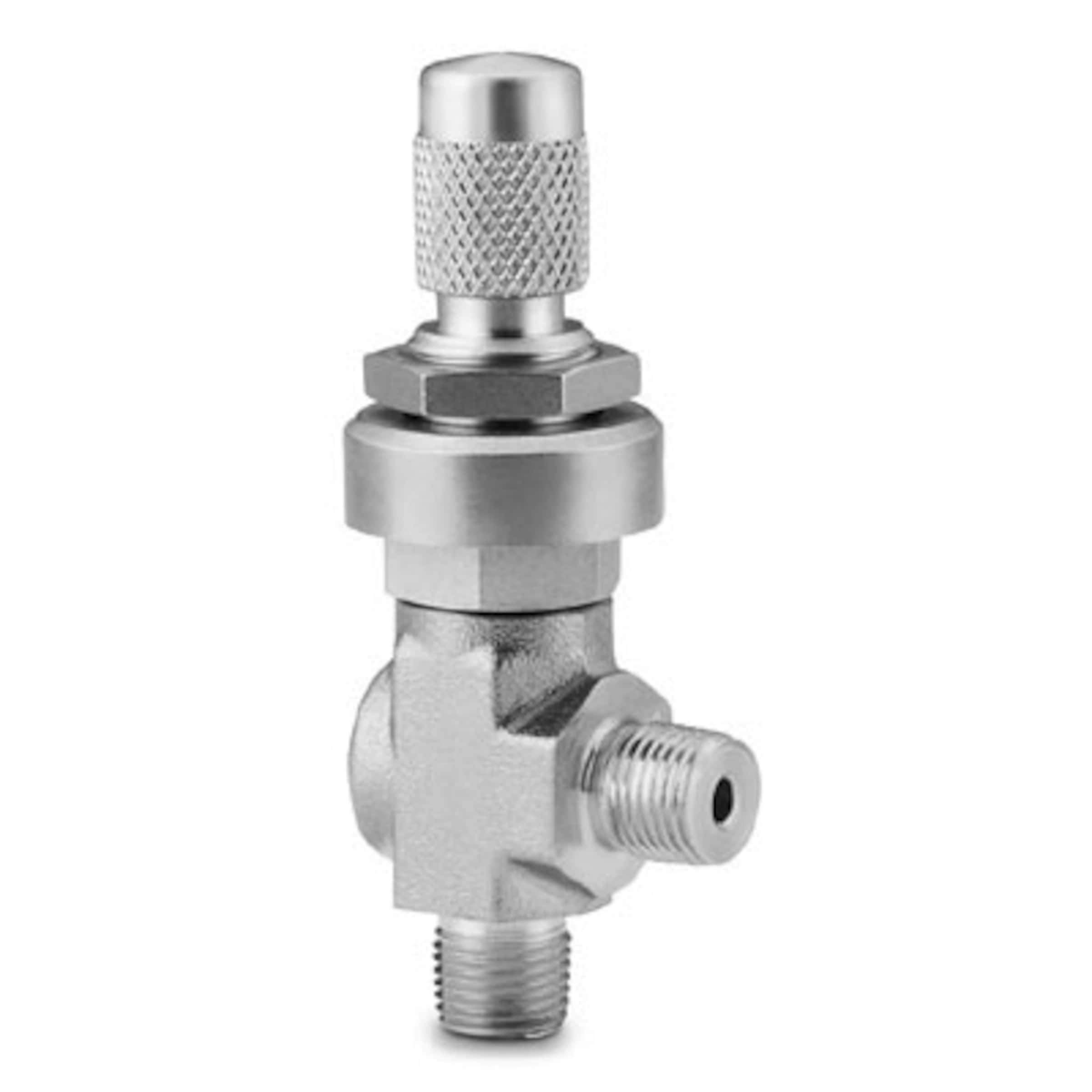 Stainless Steel Medium Flow Angle Pattern Metering Valve, 1/4 in. MNPT
