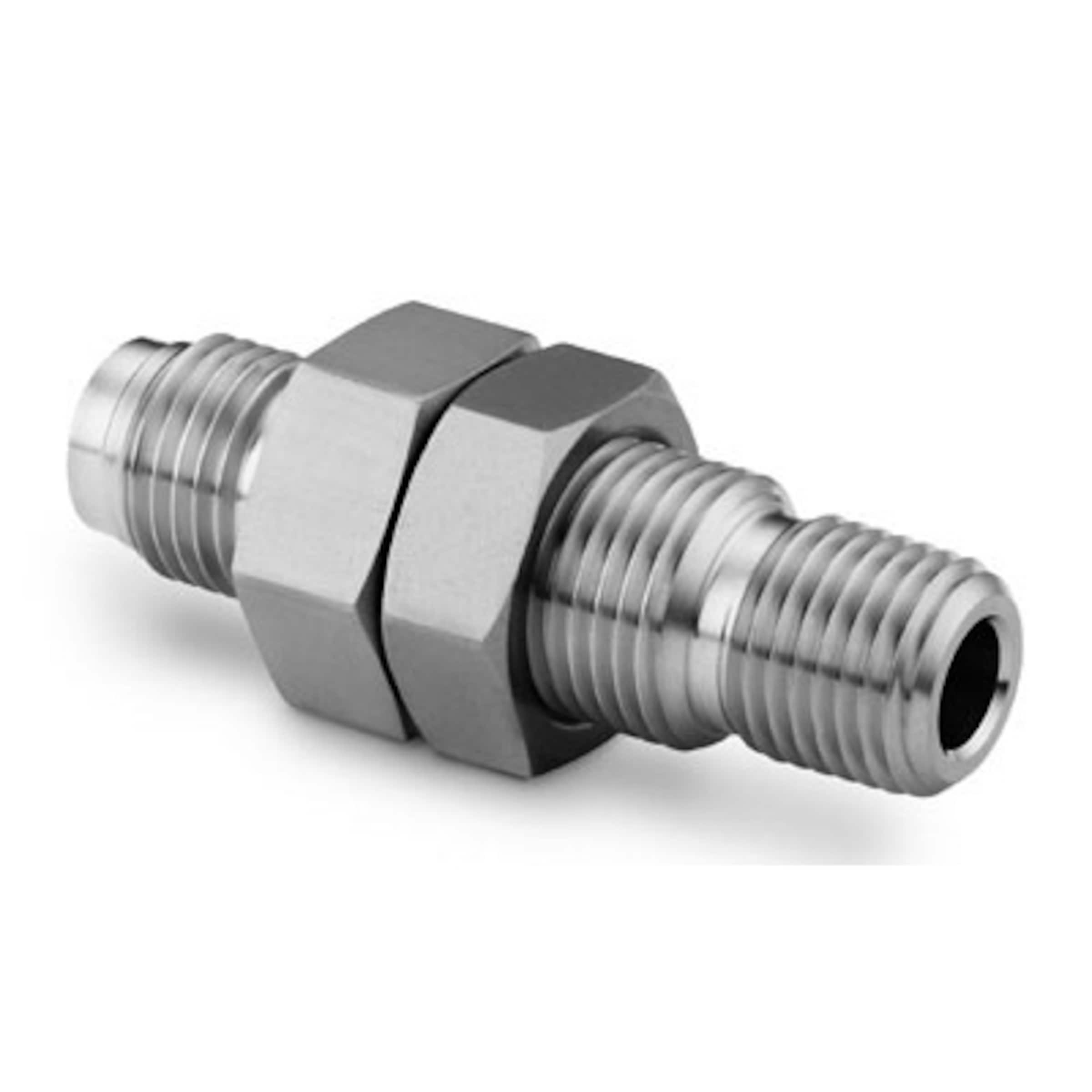 316 Stainless Steel VCR Face Seal Fitting, Male NPT Bulkhead Connector