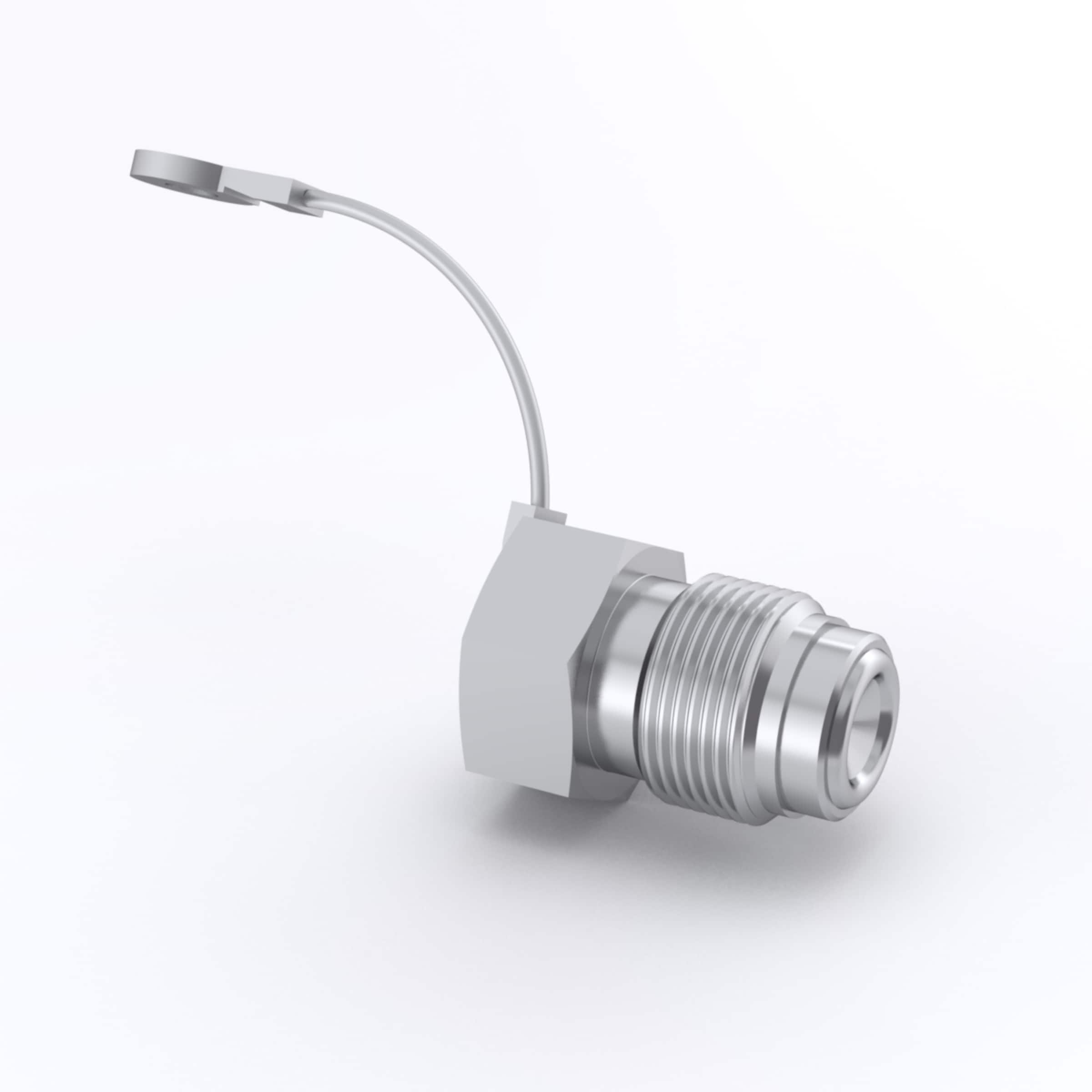 316 Stainless Steel VCR Face Seal Fitting, 1/4 in. Plug with Lanyard