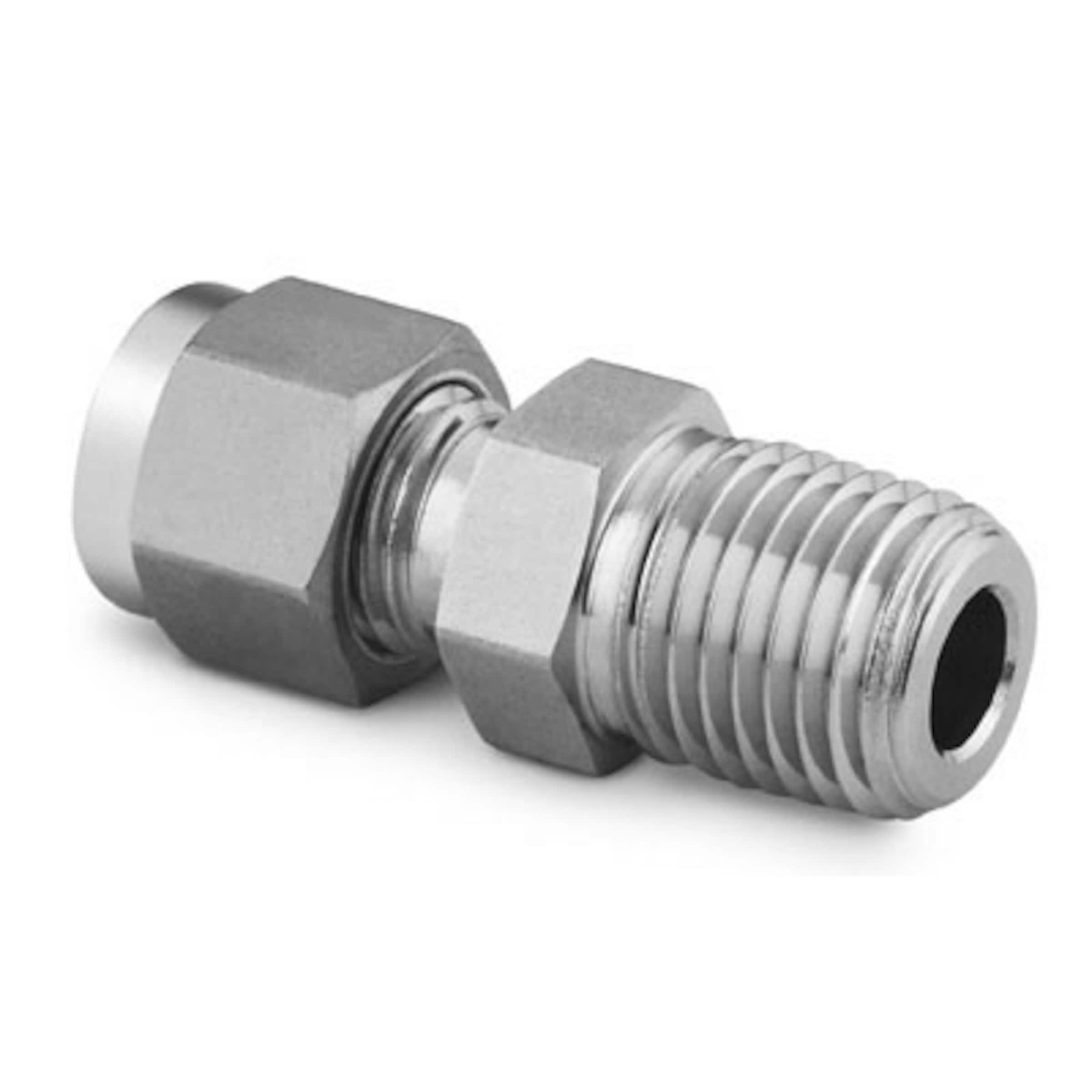 Stainless Steel Swagelok Tube Fitting, Male Connector, 1/4 in