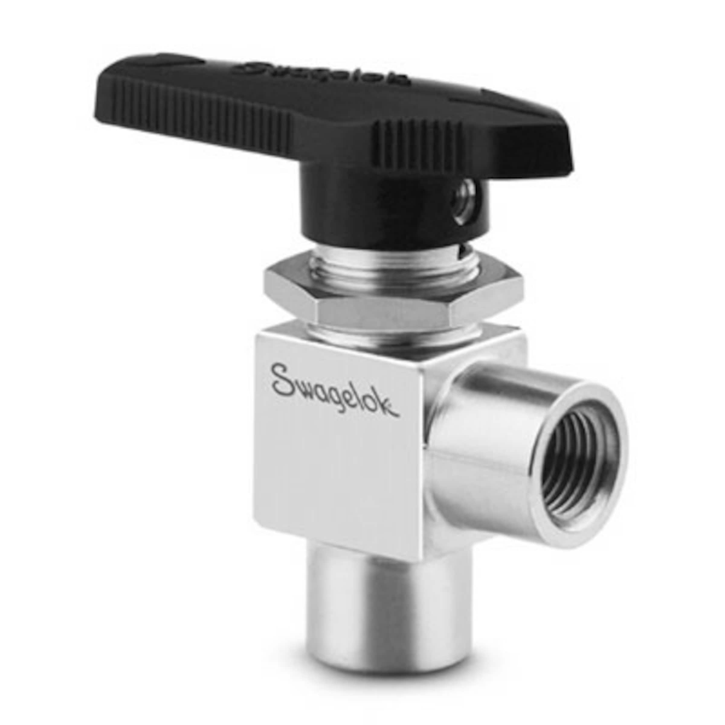 Stainless Steel 1Piece 40G Series Angle Pattern Ball Valve, 0.75 Cv, 1