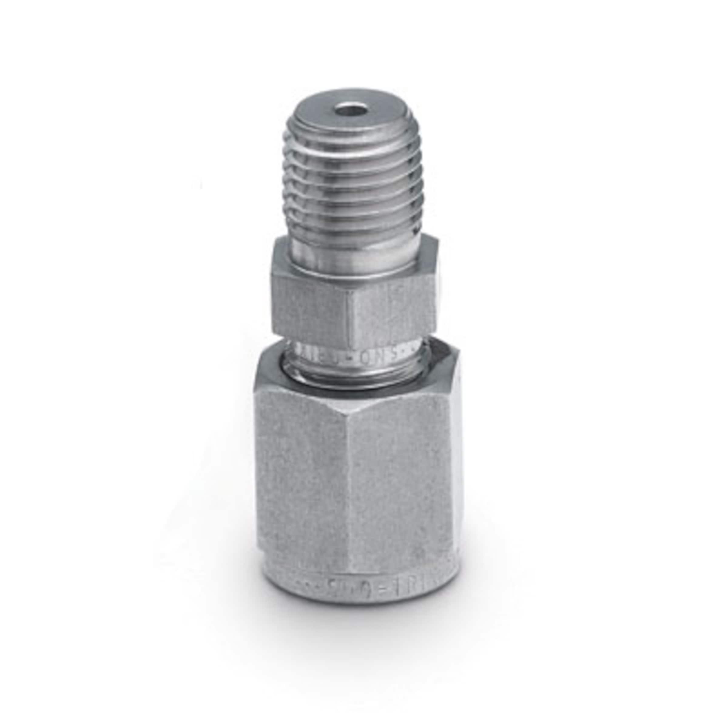 316 Stainless Steel High Pressure Fitting, 1/4 in. Swagelok Fitting x 1/4 in. Male NPT High