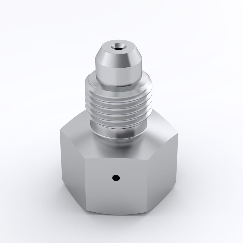 Replaceable Seat for Stainless Steel High Pressure Angle-Pattern Needle Valve, 9/16-18 Female Straight Thread