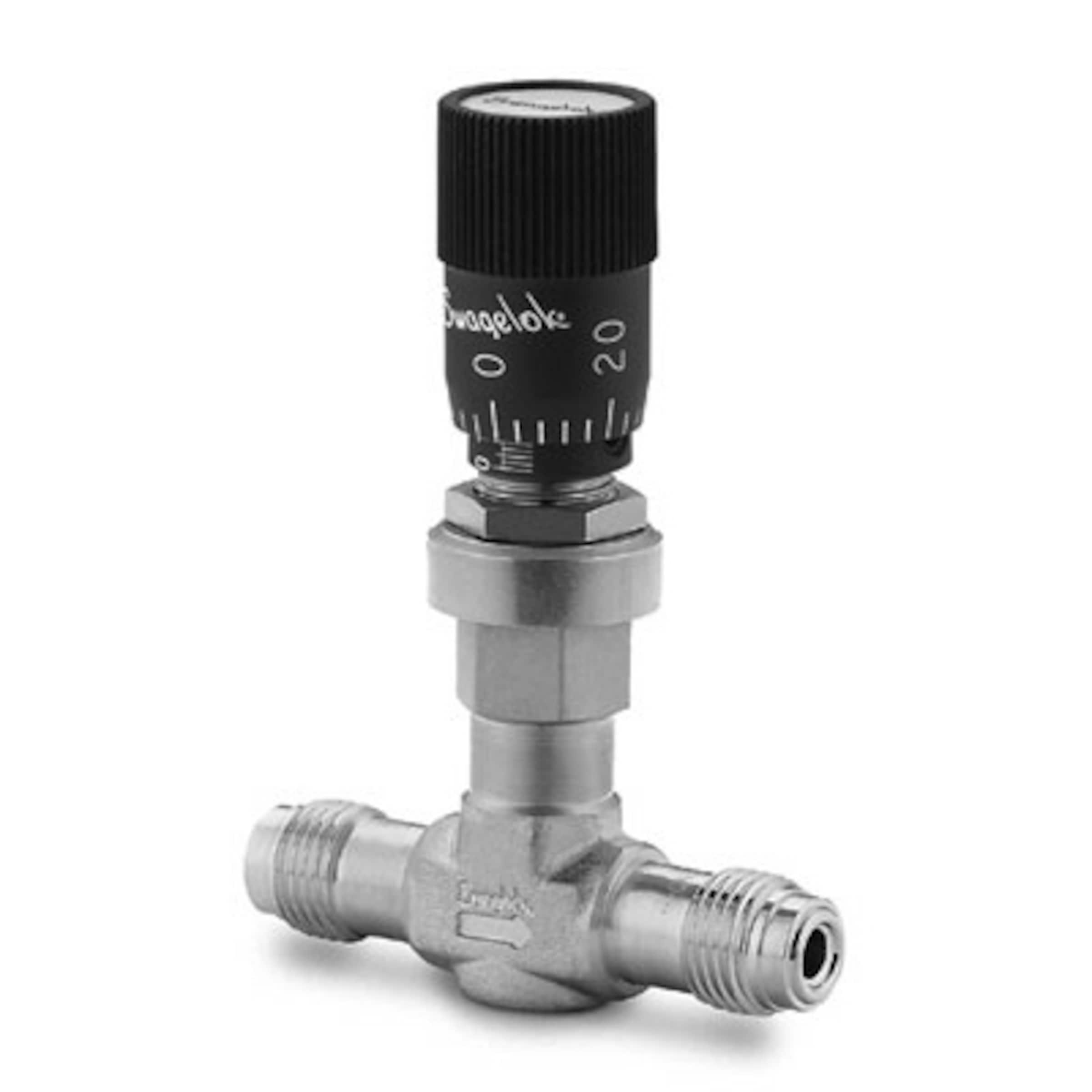 Stainless Steel Medium Flow Metering Valve, 1/4 in. Male Swagelok VCR