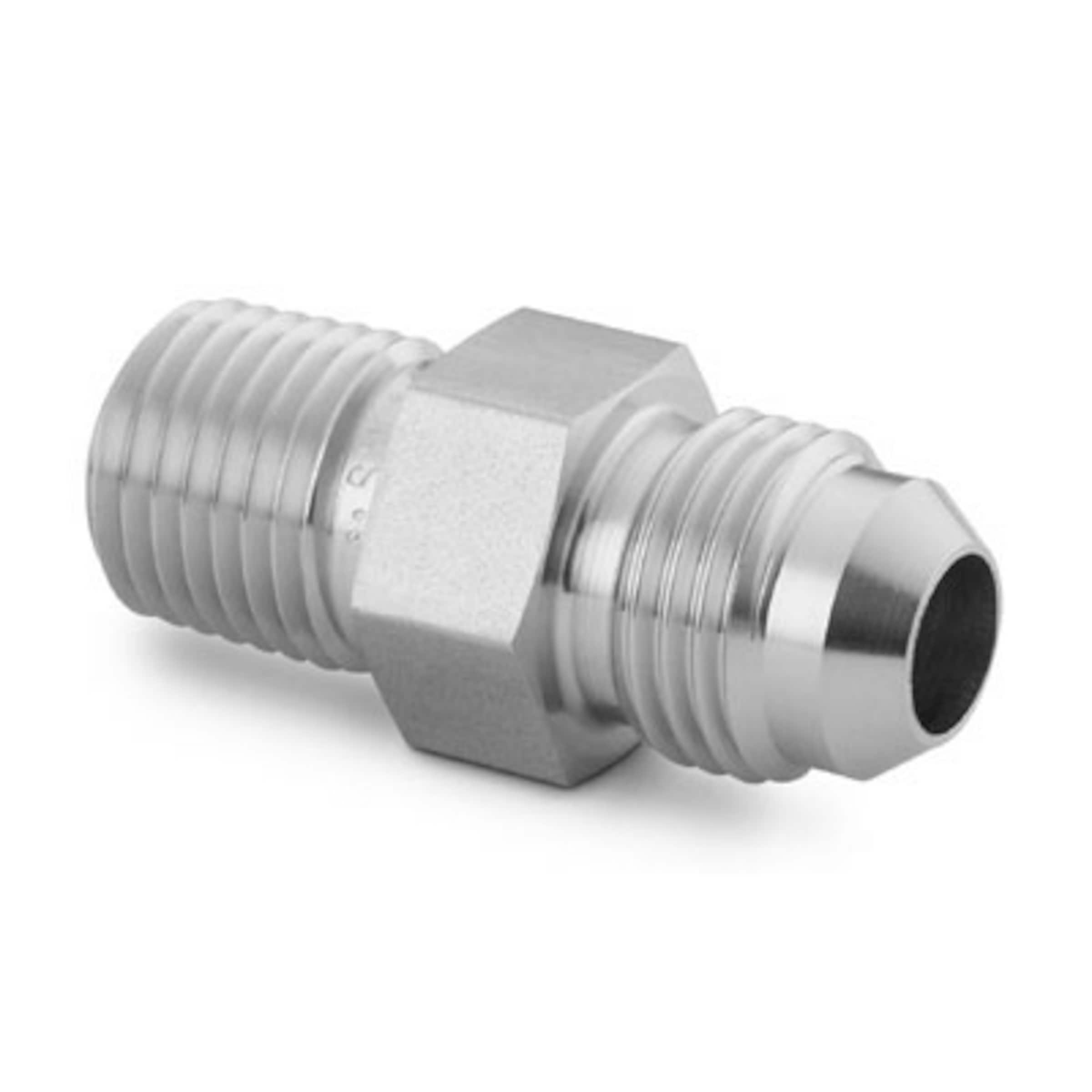 Stainless Steel Pipe Fitting, Adapter, 9/16-18 Male SAE/MS, 40% OFF