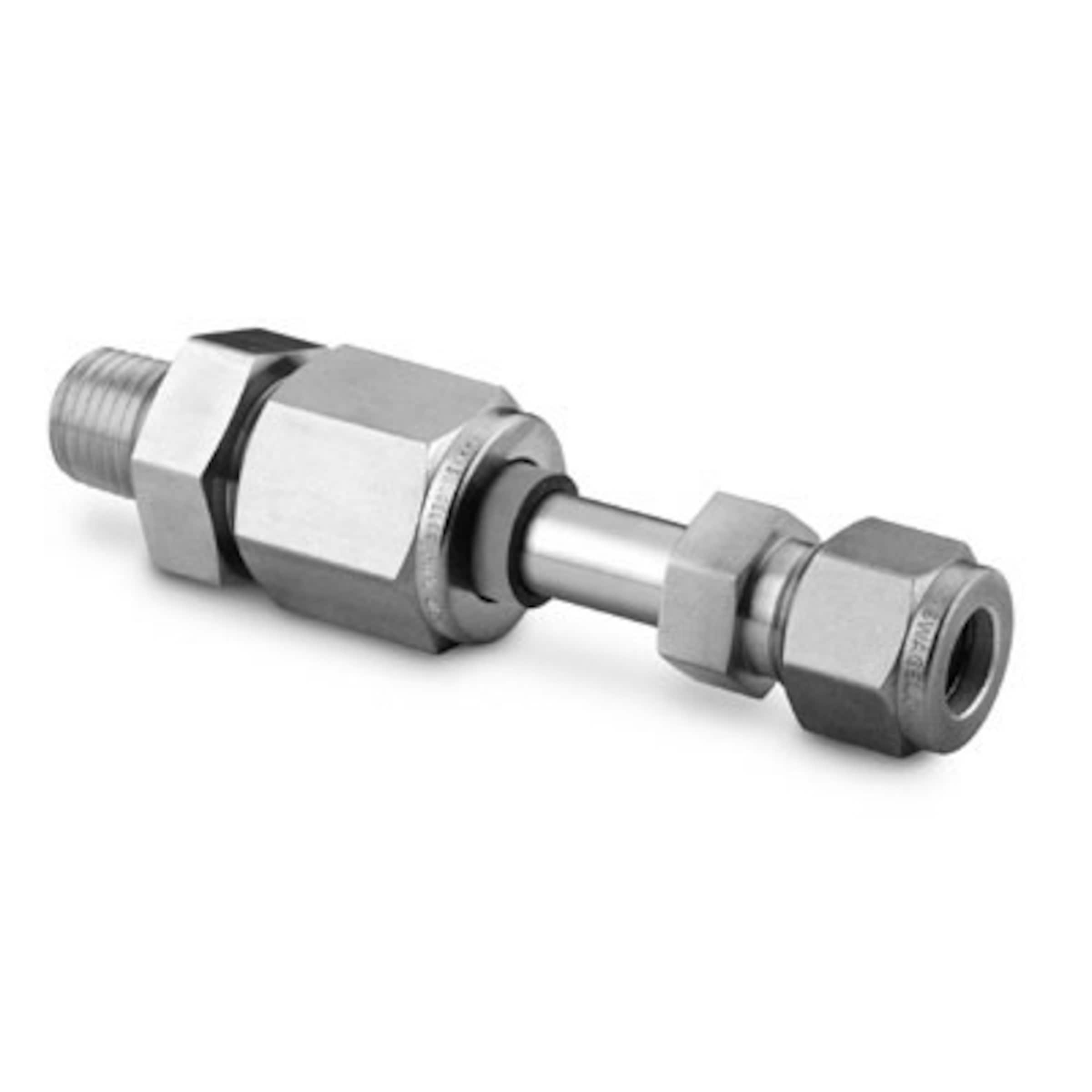 Stainless Steel Swagelok Tube Fitting, Dielectric Male Connector, 1/4