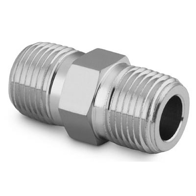 High Pressure Fitting 3/8"M x 3/8" M Hex Pipe Nipple Connector 5000 psi 