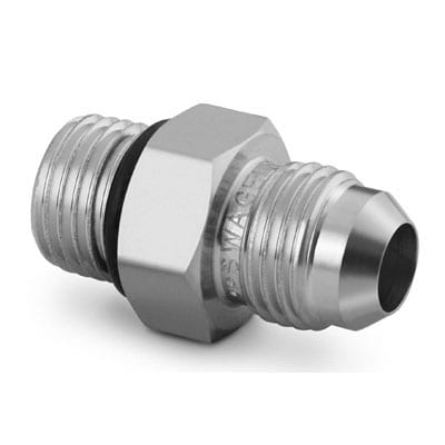 Stainless Steel Pipe Fitting, Adapter, 9/16-18 Male JIC Thread x 9/16 ...