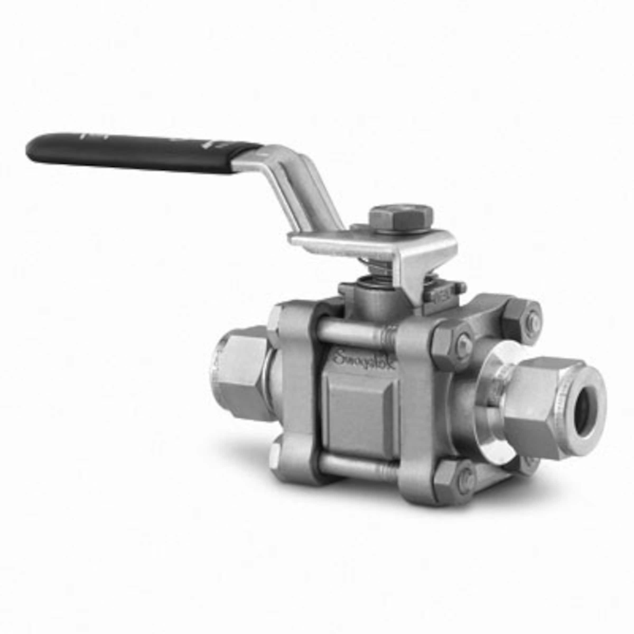 Stainless Steel 3Piece 60 Series Ball Valve, Reinforced PTFE Seats, 1/