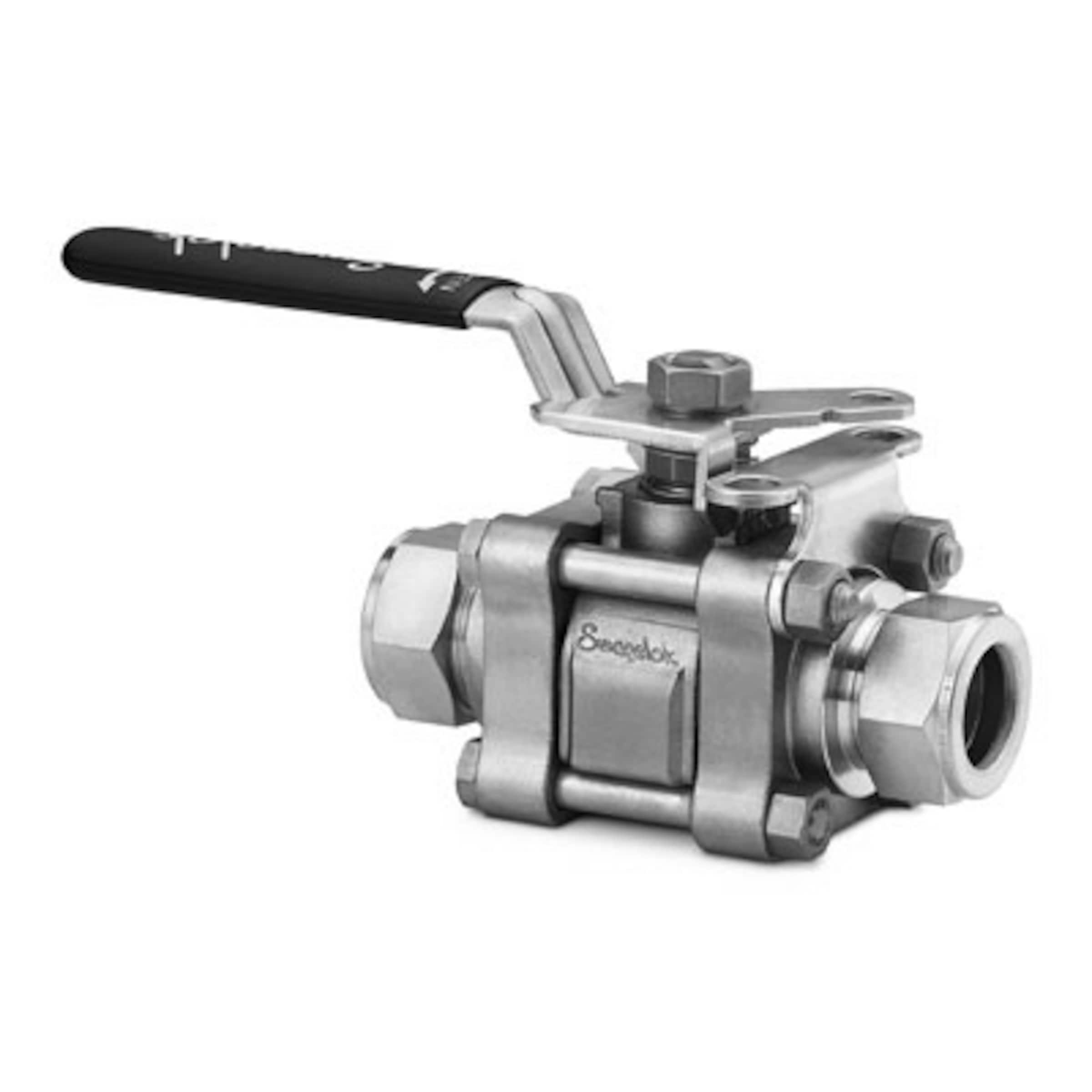 Stainless Steel 3Piece 60 Series Ball Valve, Reinforced PTFE Seats, 1/