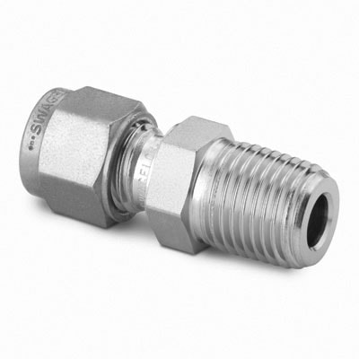 Swagelok® 1/2 Tube OD x 1/2 NPT Male Pipe STRAIGHT CONNECTOR 316 Stainless Steel 