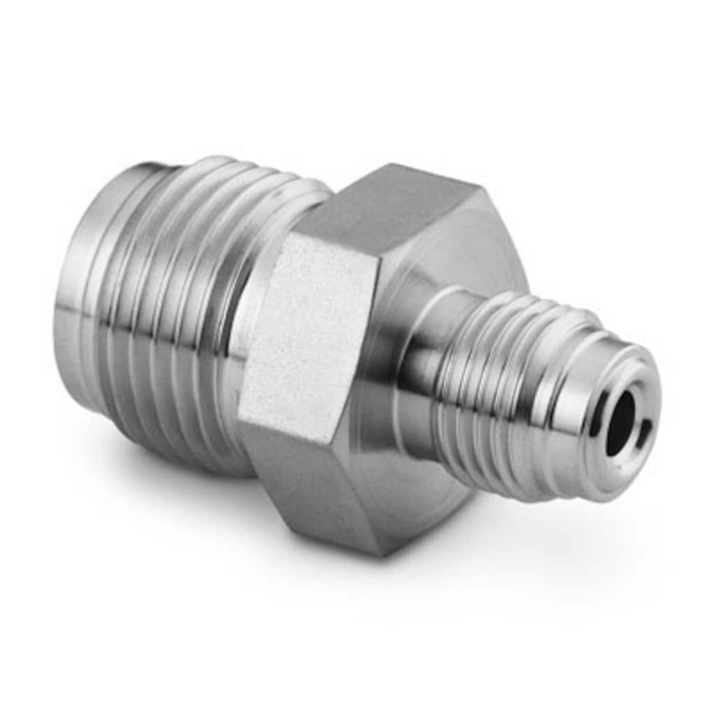 316 Stainless Steel VCR Face Seal Fitting, Double Male Reducing Union Body, 1/2 in. VCR x 1/4 in. VCR