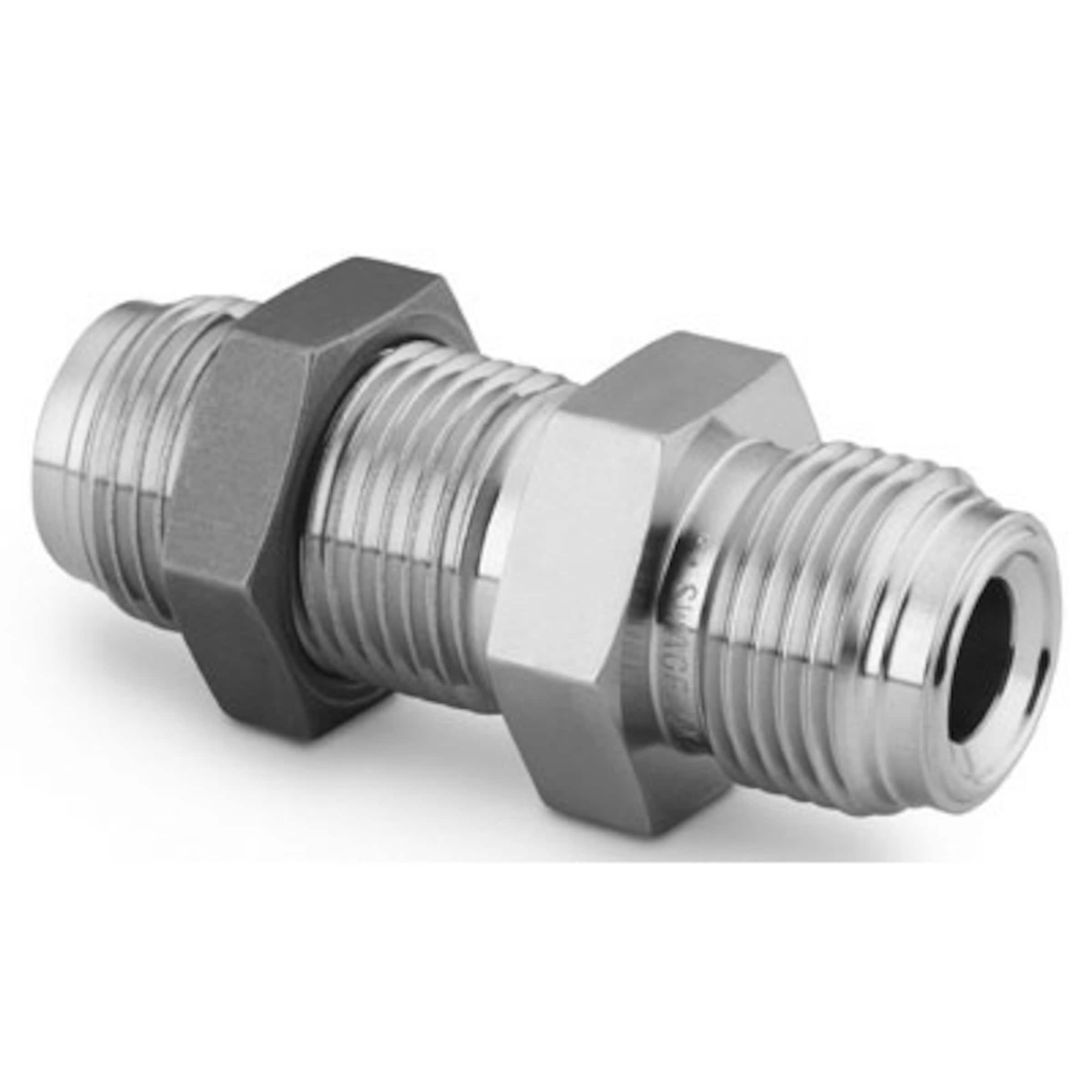 316 Stainless Steel VCR Face Seal Fitting, 1/2 in. Bulkhead Union Body
