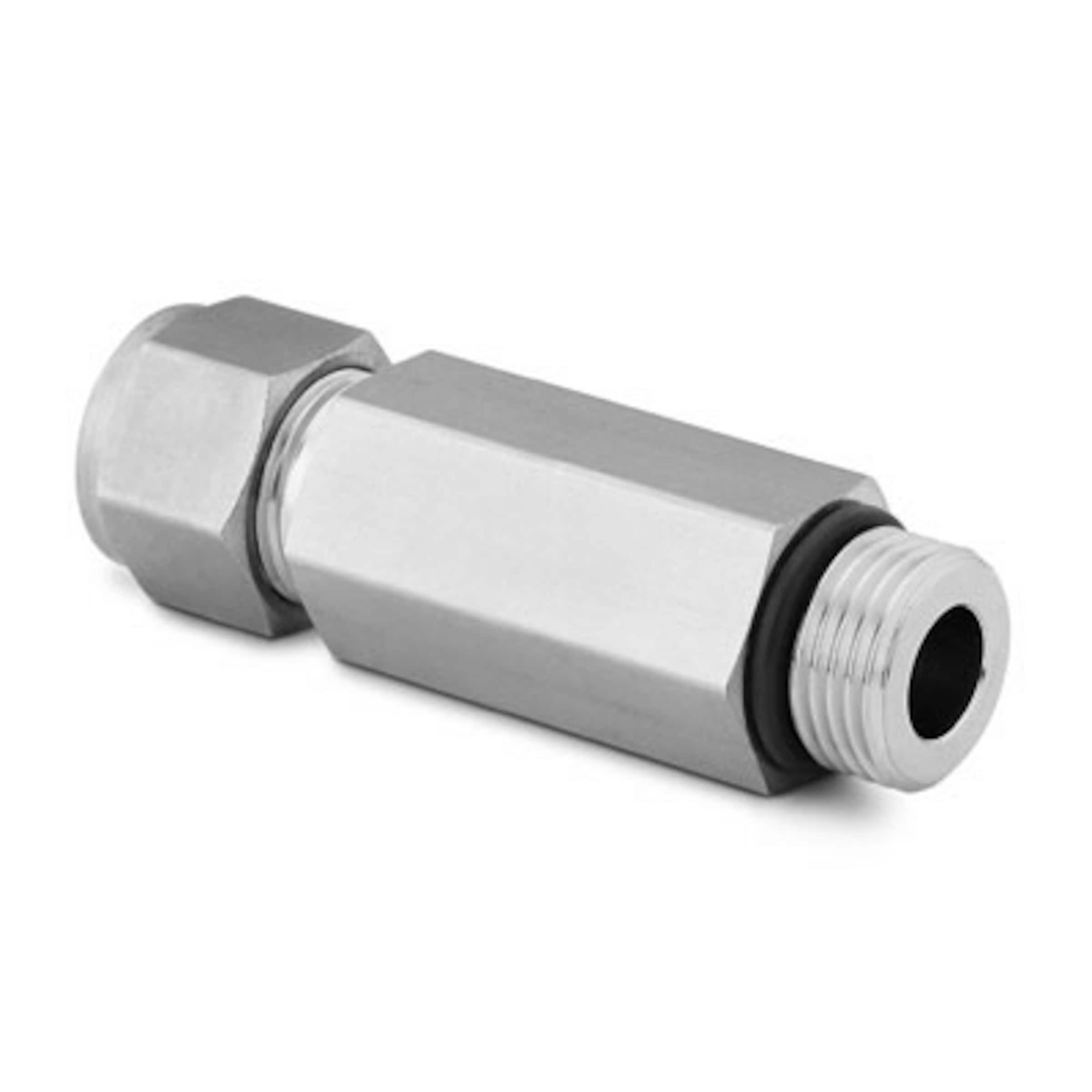 Stainless Steel Swagelok Tube Fitting, Long Male Connector, 1/4 in